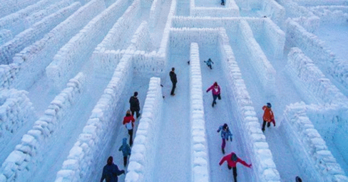 Biggest real ice maze