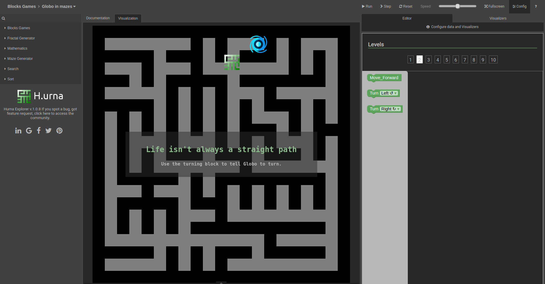 Screenshot Labyrinthe - H.urna Blocks - Globo dans les labyrinthes - Niveau 02