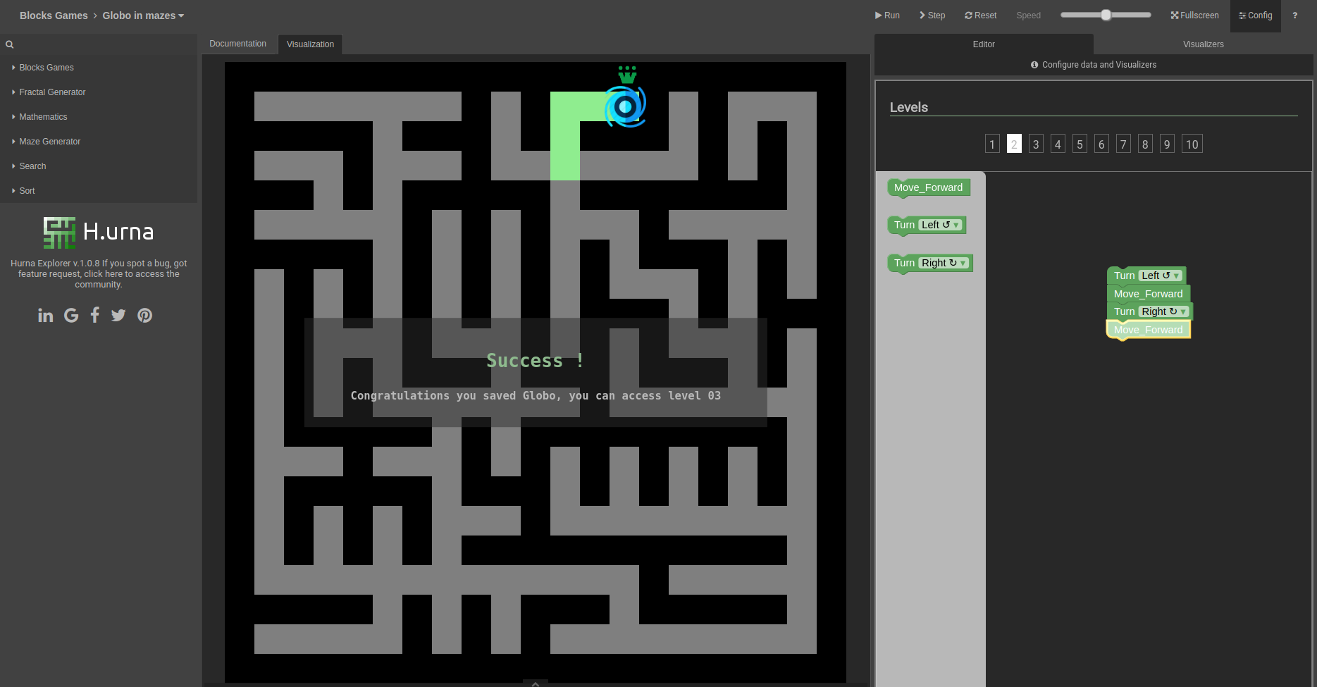 Screenshot Labyrinth - Solution Level 02