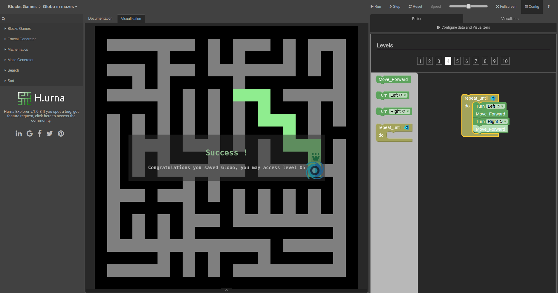 Screenshot Labyrinth - Solution Level 04