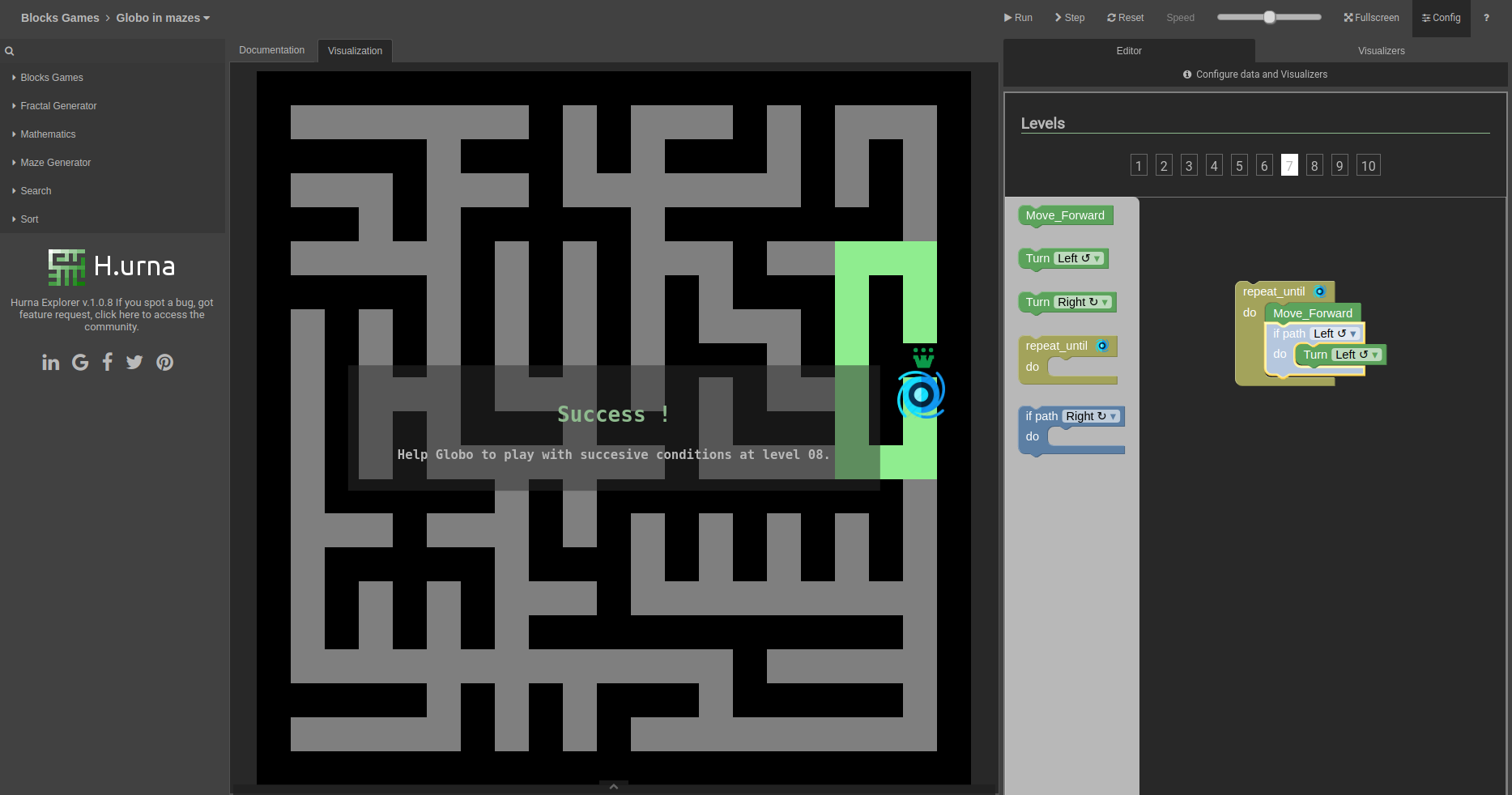 Screenshot Labyrinth - Solution Level 07