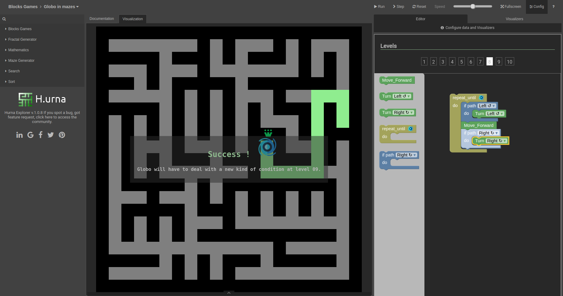 Screenshot Labyrinth - Solution Level 08