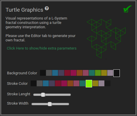 Turtle Graphics Paramètres - General Visualizer